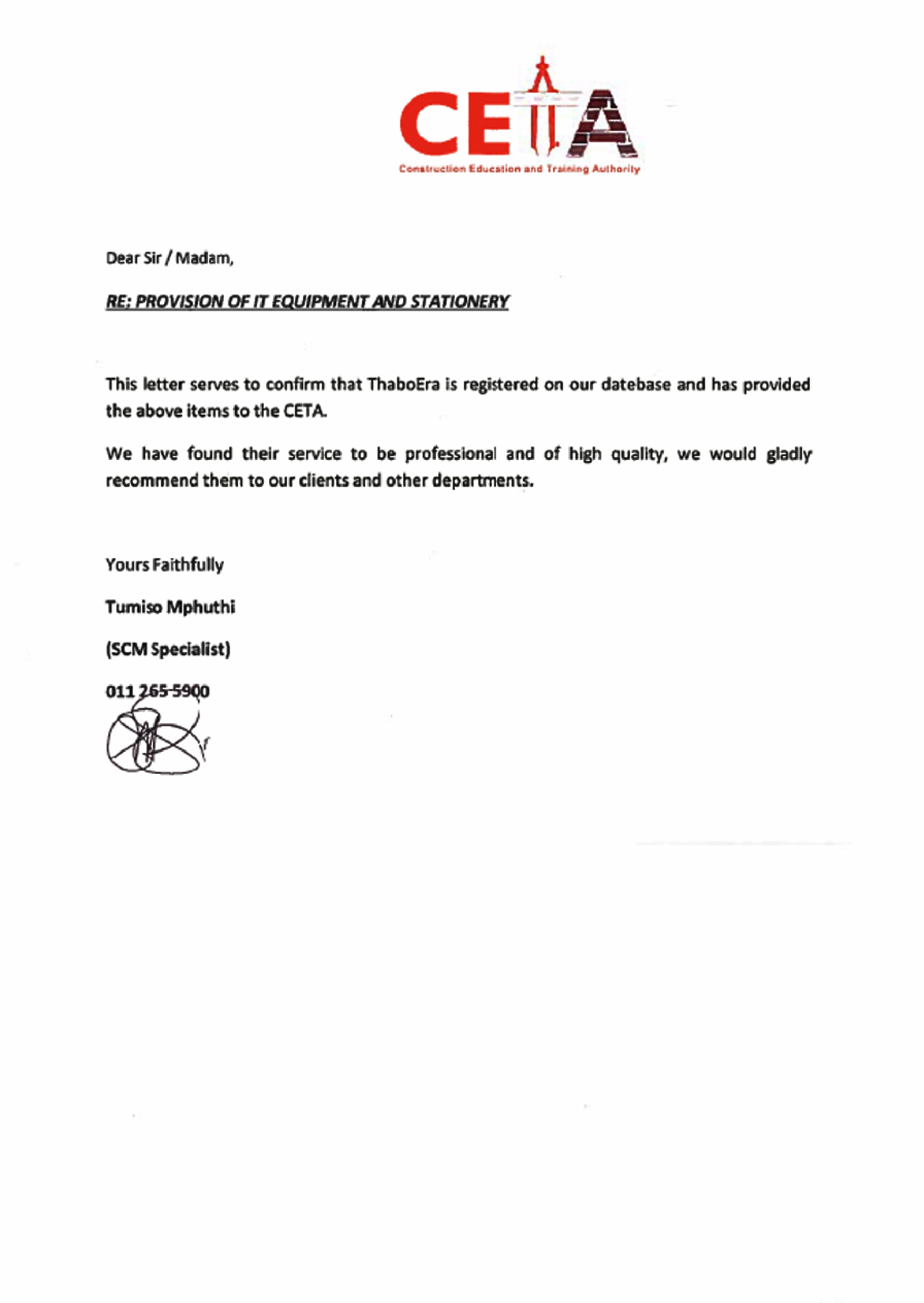 CETA Testimonial