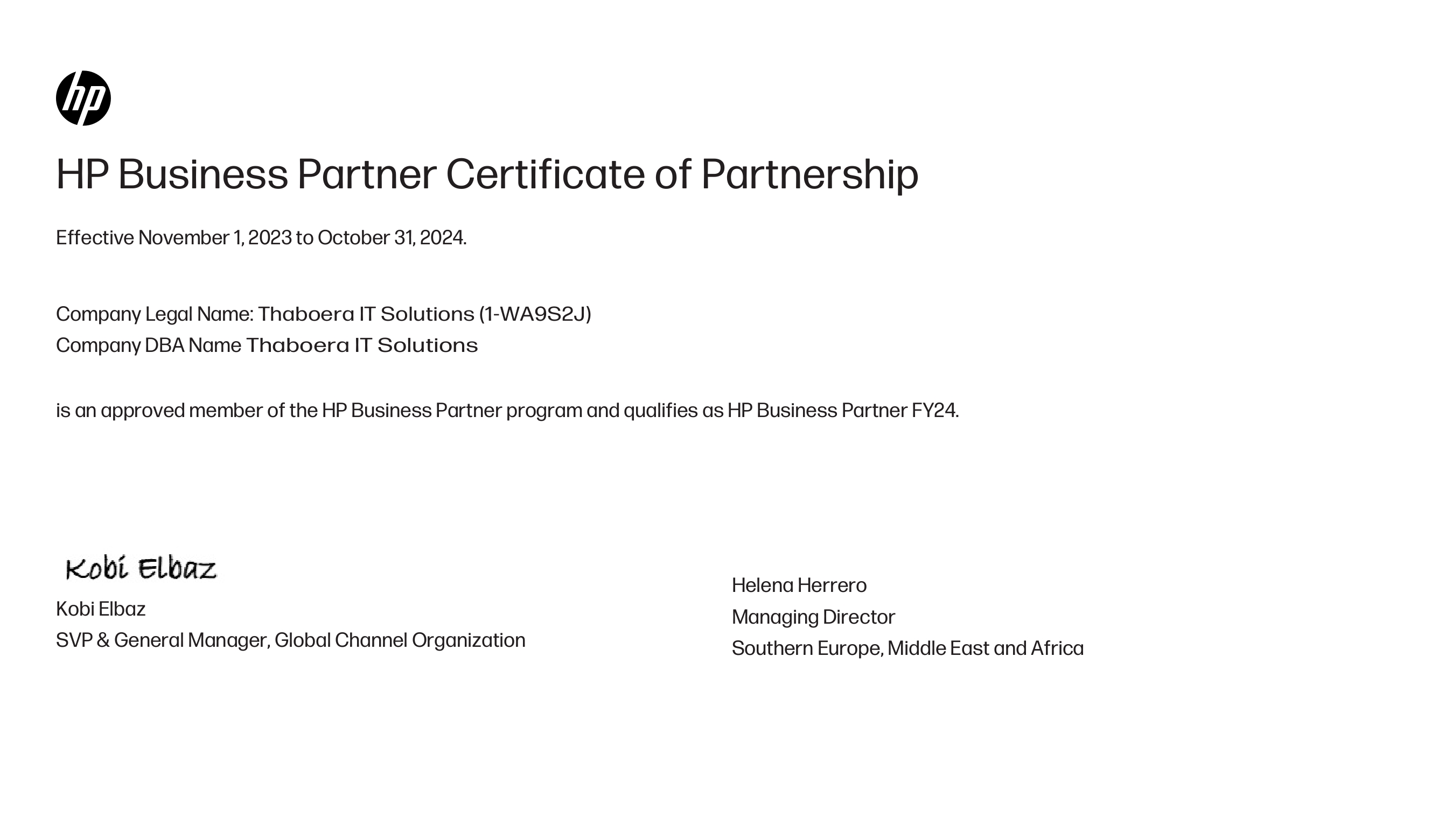 HP Business Partner